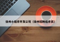 徐州小程序开发公司（徐州招聘程序员）